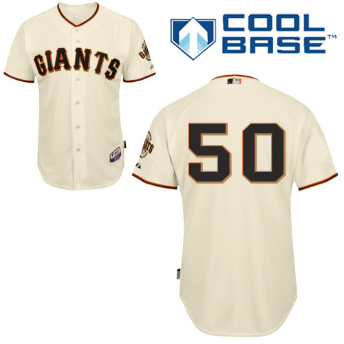 Matt Duffy #50 MLB Jersey-San Francisco Giants Men's Authentic Home White Cool Base Baseball Jersey